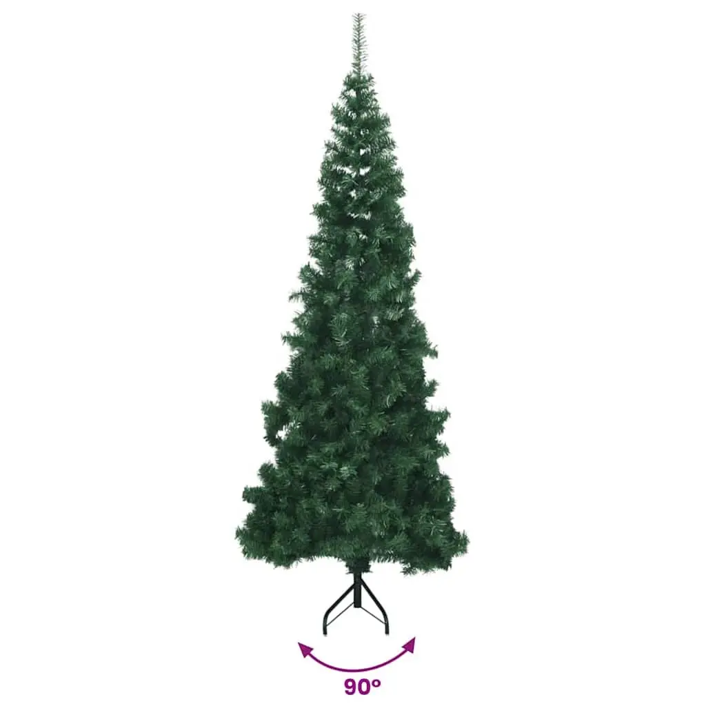 Corner Artificial Christmas Tree 180cm Green PVC Adjustable Branches Seasonal Decoration
