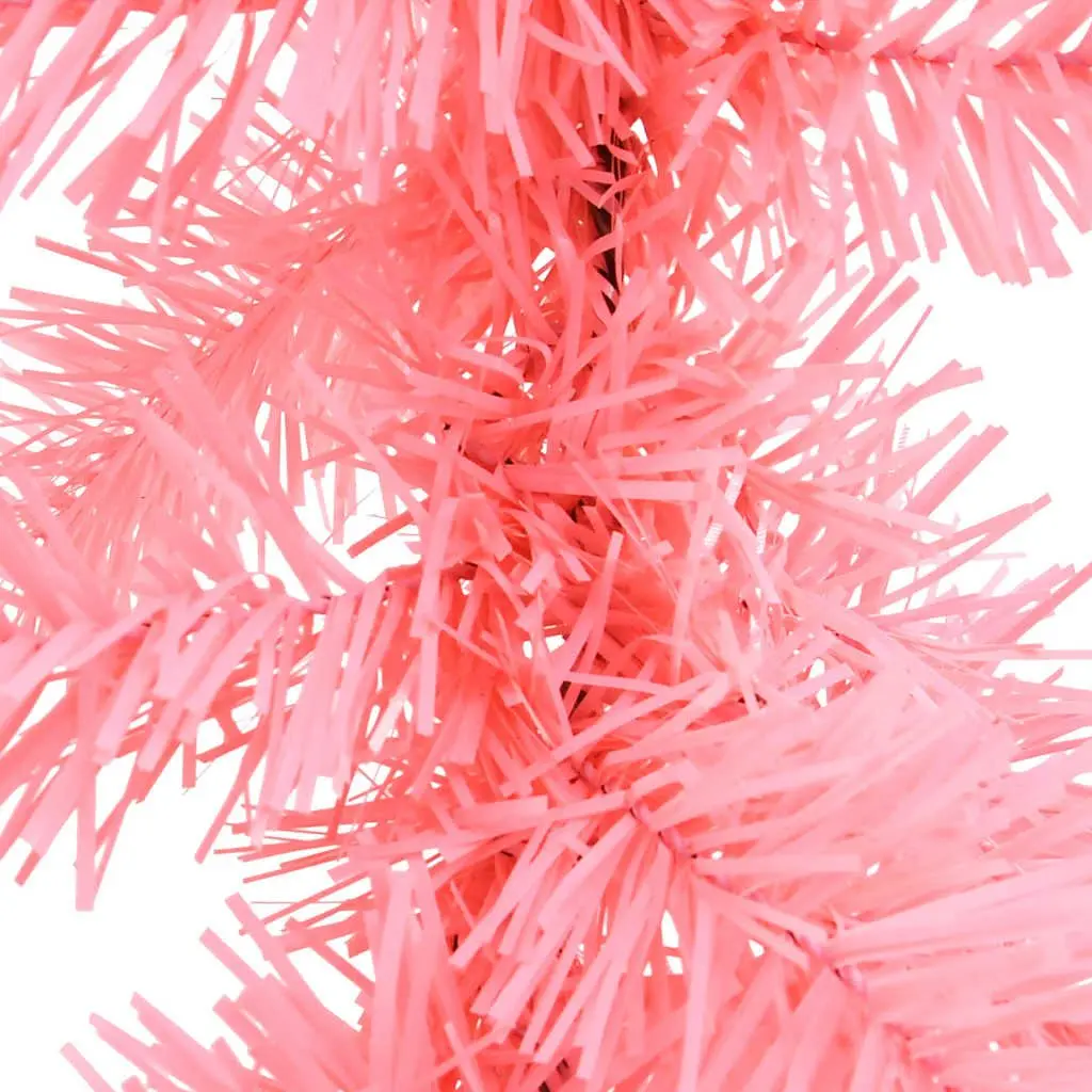 Pink Christmas Garland with LED Lights 10m Holiday Decoration Warm Festive