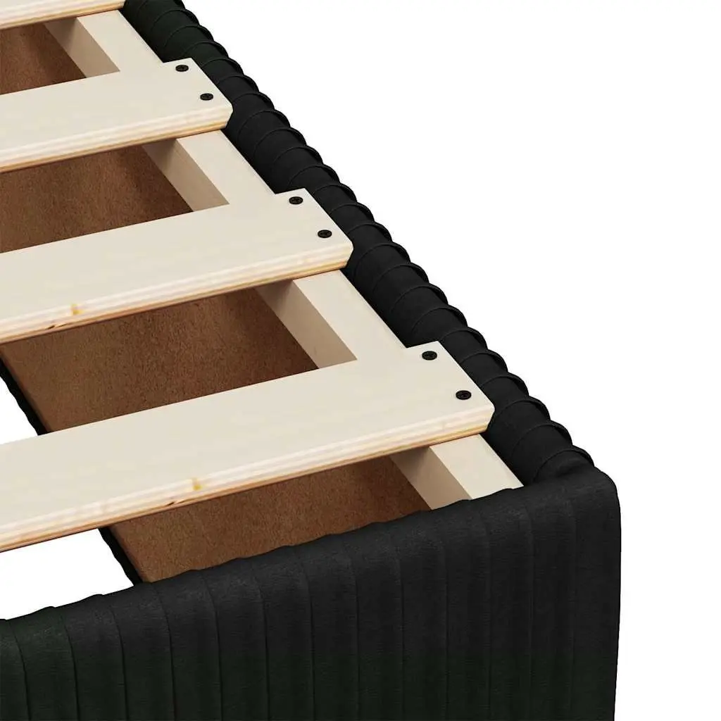 King Single Box Spring Bed with Pocket Mattress Height Adjustable Headboard Velvet Fabric