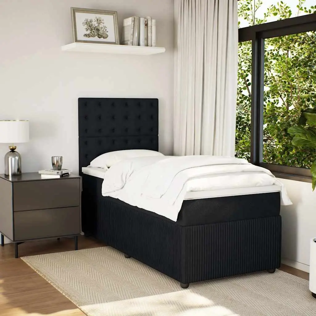 Box Spring Bed King Single Pocket Spring Mattress Velvet Headboard