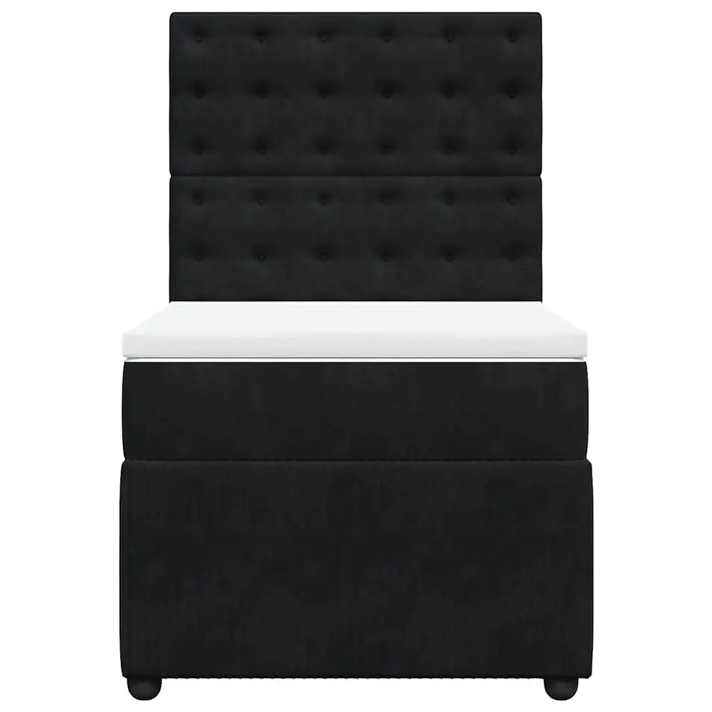Box Spring Bed King Single Pocket Spring Mattress Velvet Headboard