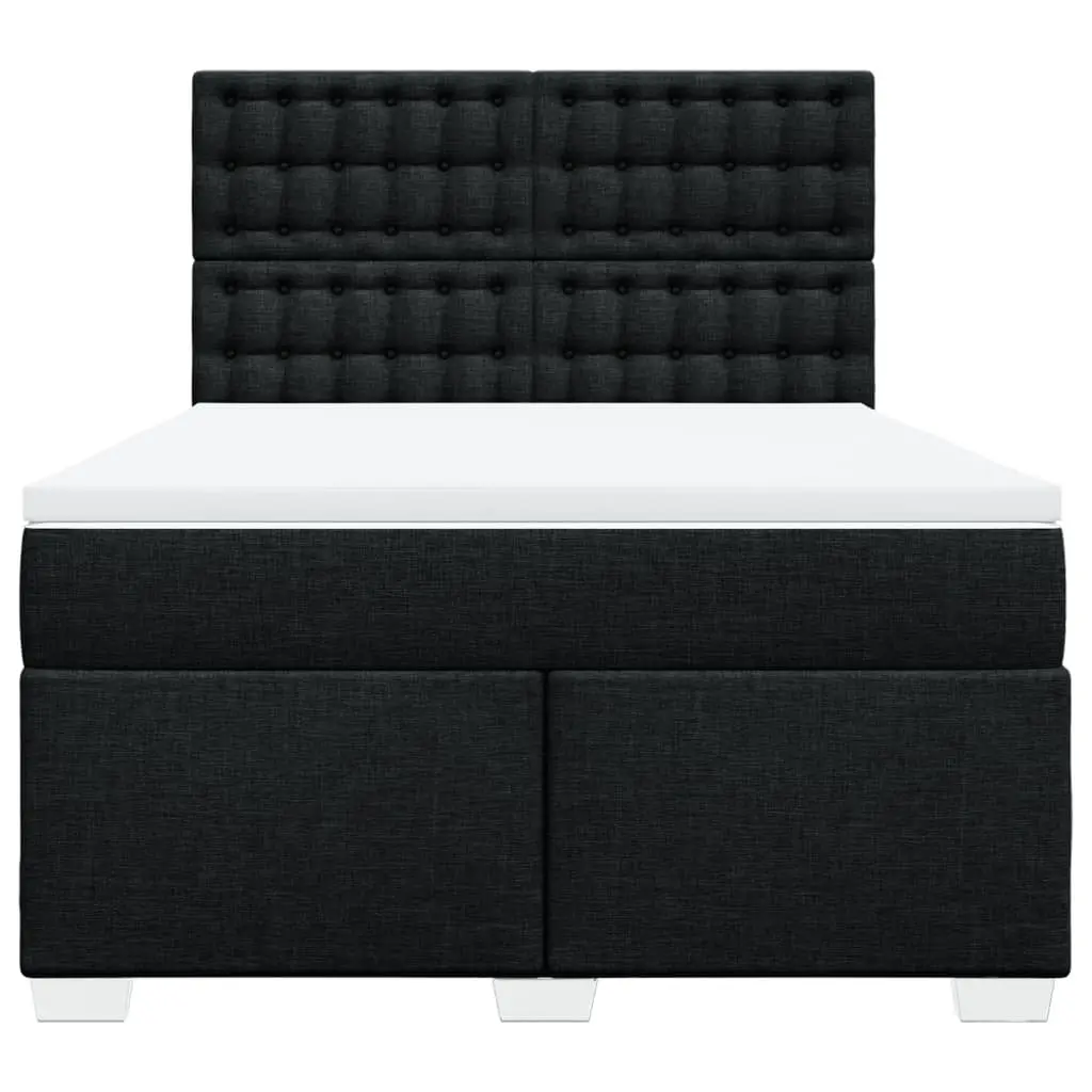 Double Box Spring Bed Double Pocket Spring Mattress Adjustable LED Lights