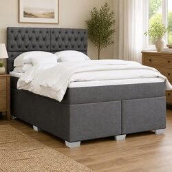 Queen Bed with Pocket Spring Mattress and LED Lighting