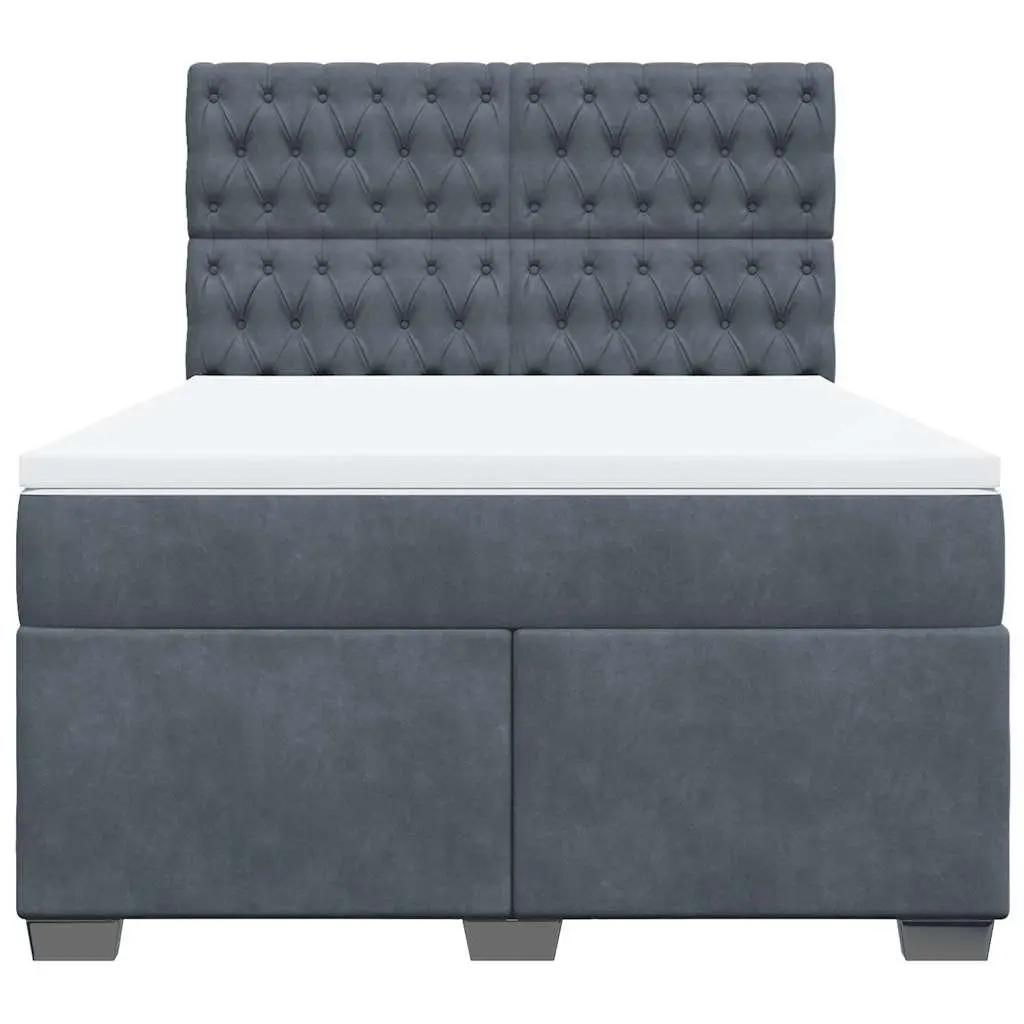 Queen Box Spring Bed with Pocket Sprung Mattress Adjustable Headboard LED Lights