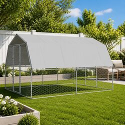 Stylish Outdoor Kennel for Dogs with Weatherproof Roof