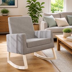 Enhance Your Space with a Comfortable Grey Rocking Chair