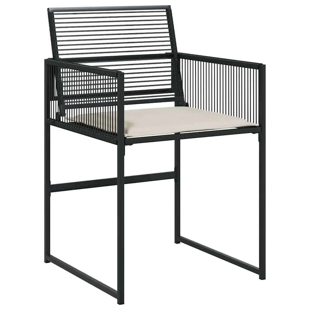 Outdoor Dining Set 13 Piece Garden Furniture Black Poly Rattan Glass Table