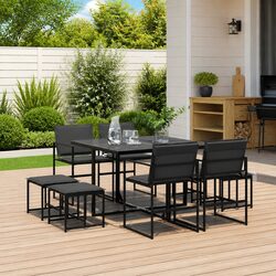 Enhance Your Outdoor Space with 9 Piece Garden Dining Set