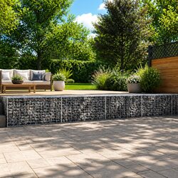Enhance Your Space with a Silver Gabion Basket 1200x100x50 cm
