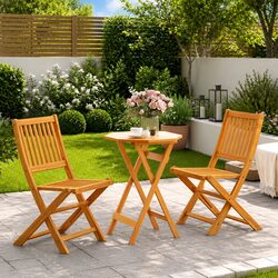 Enhance Your Outdoor Space with This Folding Bistro Set