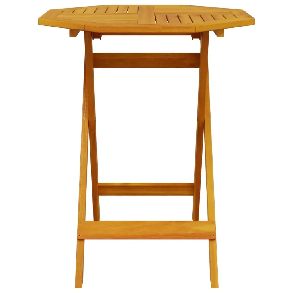 Folding Bistro Set 3 Piece Solid Acacia Wood Outdoor Dining Garden Patio