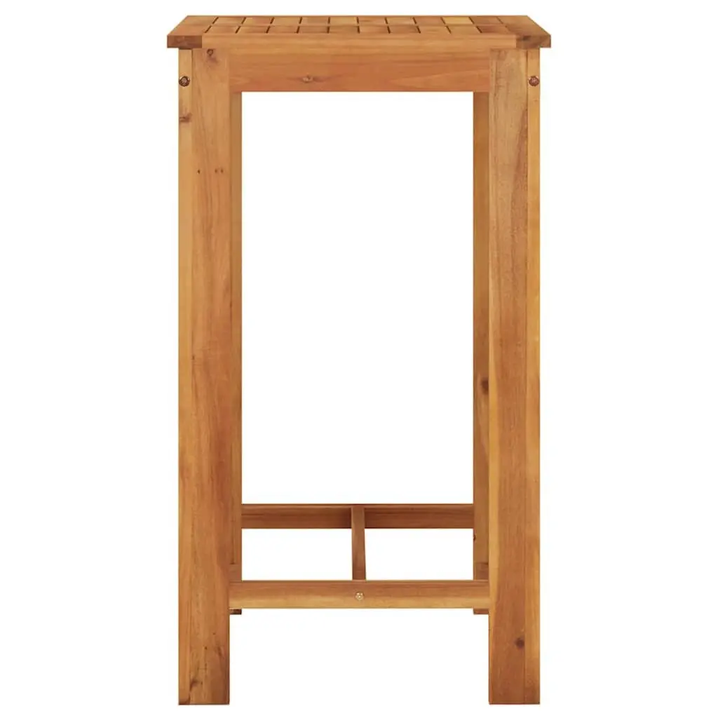 5 Piece Garden Bar Set Black Acacia Wood Poly Rattan Outdoor Dining Stools Table