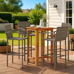 Upgrade Your Outdoor Space with 5 Piece Bar Set