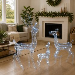 Enhance Your Holiday Space with Acrylic Reindeer Family