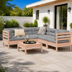 Stylish 6 Piece Outdoor Sofa Set with Comfort Cushions