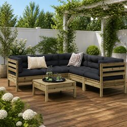 Enhance Your Outdoor Space with 6 Piece Garden Sofa Set