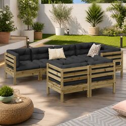 Enhance Your Patio with This 7 Piece Garden Sofa Set