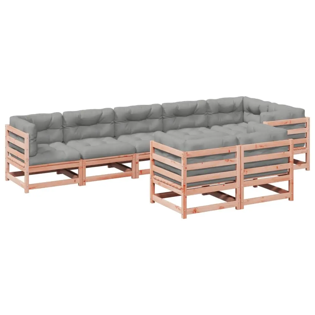 Garden Sofa Set 8 Piece Outdoor Furniture Modular Patio Seating with Cushions