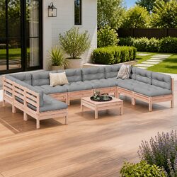 Comfortable 10-Piece Garden Sofa Set for Your Outdoor Space