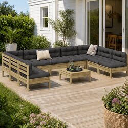 Elevate Your Outdoor Space with This 10-Piece Sofa Set