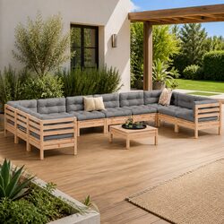 Enhance Your Outdoor Living with 11 Piece Modular Sofa Set