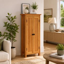 Stylish Brown Oak Storage Cabinet for Your Home