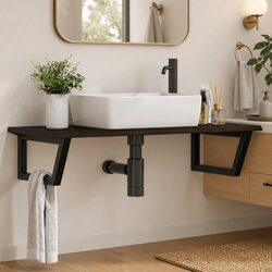 Space-Saving Wall Mounted Basin Shelf for Modern Bathrooms