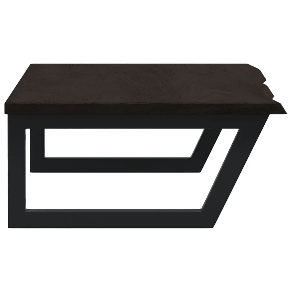 Bathroom Storage Floating Shelf Brown Oak Wood Steel Wall Mounted Basin