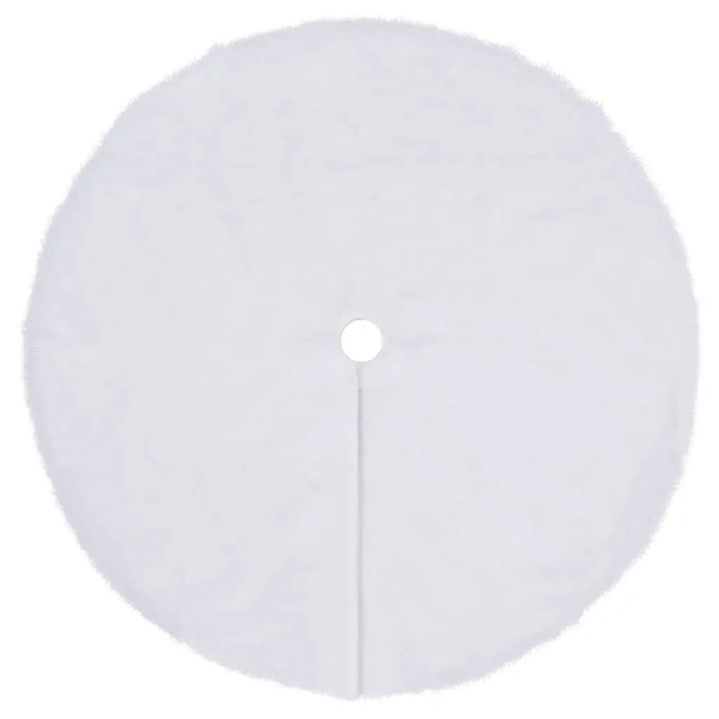 Christmas Tree Skirt 150cm White Faux Fur Base Cover Decoration