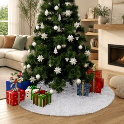 Elevate Your Holiday Décor with a 90cm White Tree Skirt