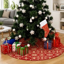 Enhance Your Holiday Decor with a Red Christmas Tree Skirt