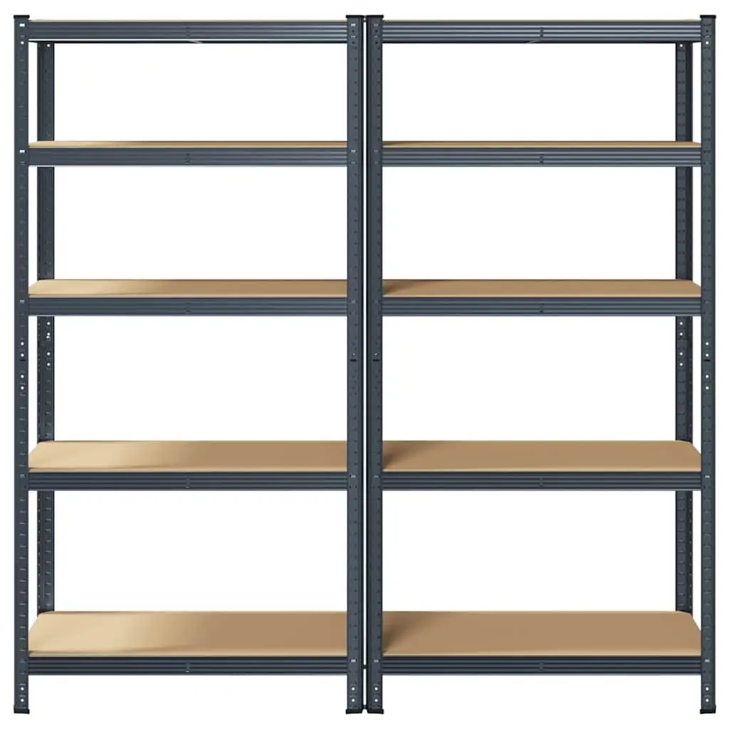 5-Layer Heavy-Duty Industrial Shelving Unit Anthracite Steel Engineered Wood