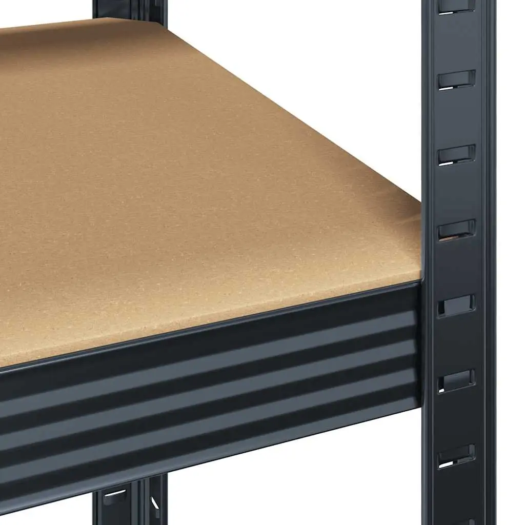 5-Layer Heavy-Duty Industrial Shelving Unit Anthracite Steel Engineered Wood