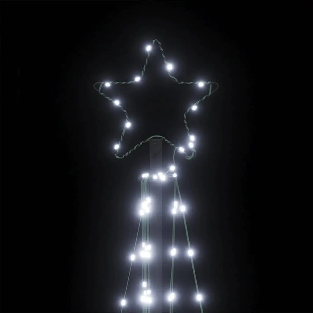 LED Christmas Tree 182cm Cold White LEDs 8 Lighting Effects Indoor Outdoor Holiday