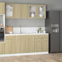 Elegant Wall Mounted 4 Piece Kitchen Storage Solution