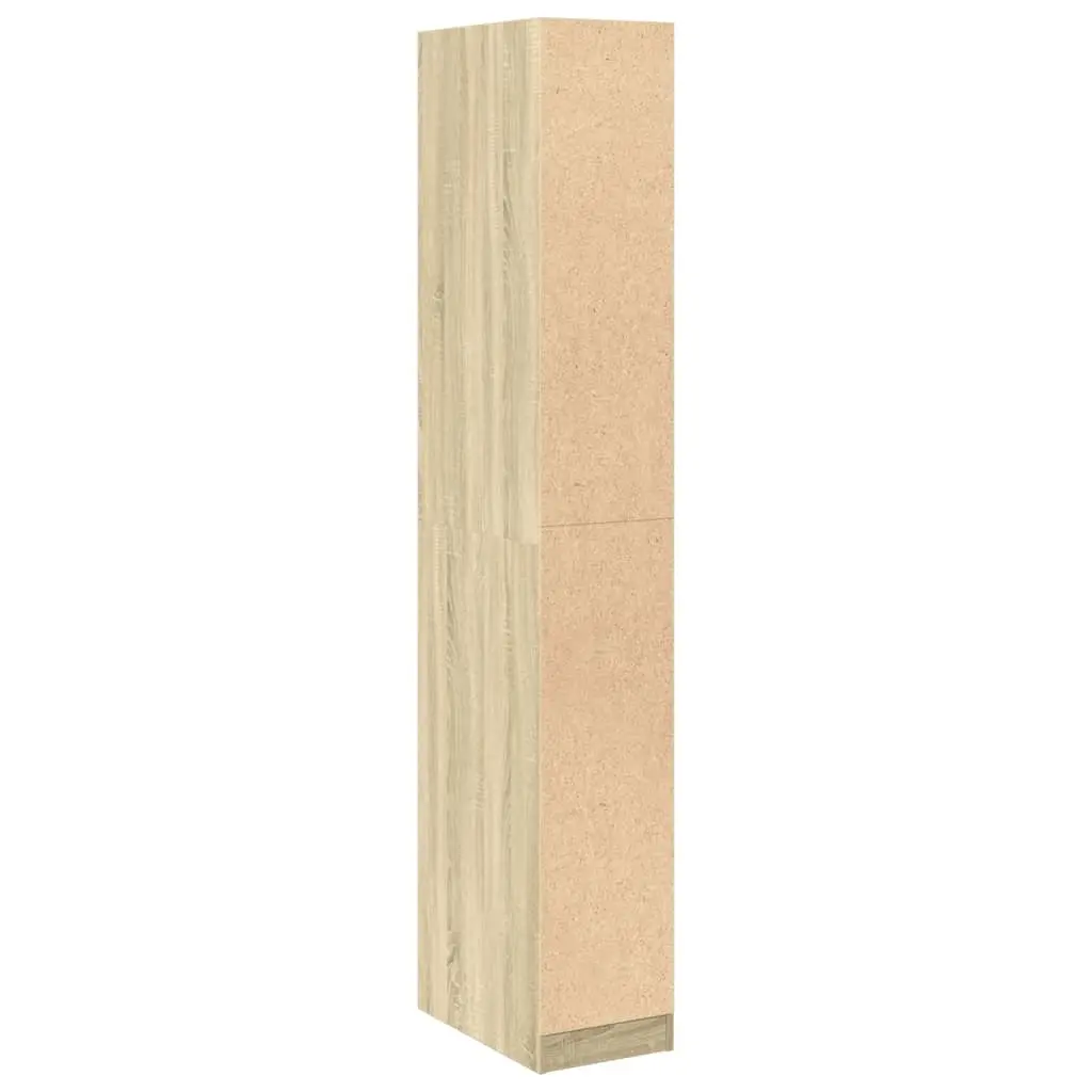 Wardrobe Cupboard 30x50x200cm Brown Engineered Wood Compact Storage Cabinet