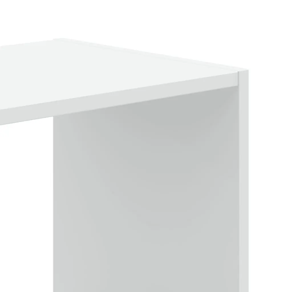 Bookcase White 102x32x108 cm Engineered Wood 9 Compartment Storage Display