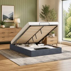 Enhance Your Space with a Grey Velvet Ottoman Bed Frame