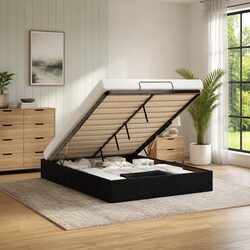 Optimize Your Space with the Black Velvet Ottoman Bed