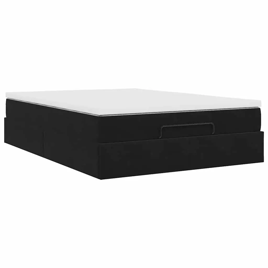 Ottoman Bed Double Velvet Pocket Spring Mattress Storage Lift Frame
