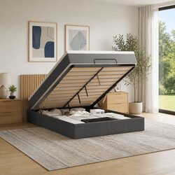 Enhance Your Space with a Grey Queen Size Ottoman Bed