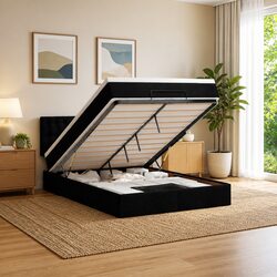 Stylish Double Ottoman Bed with Pocket Spring Mattress