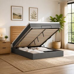 Maximize Your Space with Our Grey Ottoman Bed and Mattress