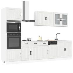 Elevate Your Kitchen with 7 Piece White High Gloss Cabinet Set