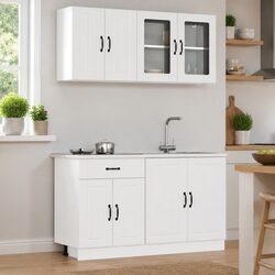 Transform Your Kitchen with a 4-Piece White Cabinet Set
