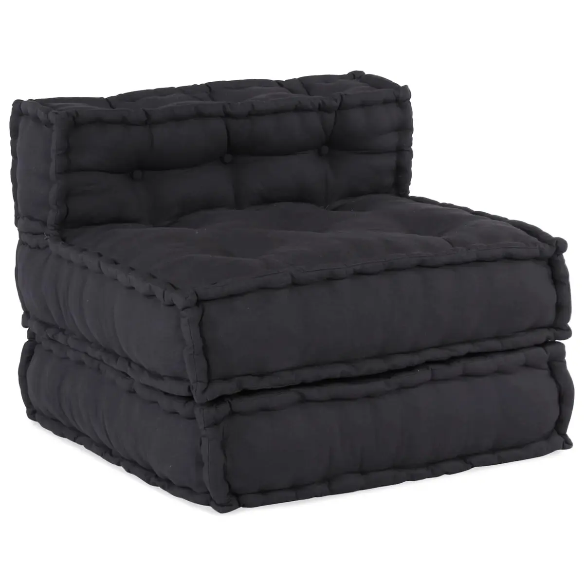 Modular Sofa Unit 210 x 140 x 56 cm Fabric Anthracite Indoor Outdoor Lounge
