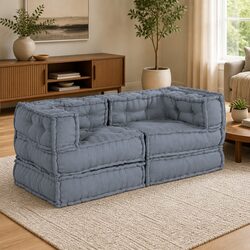 Enhance Your Living Space with a Grey Modular Sofa 2 pcs