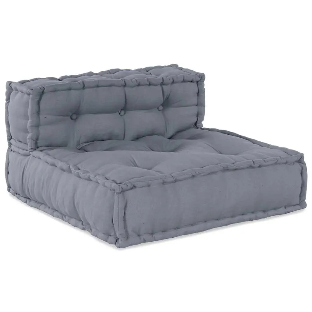 Modular Sofa Unit 210x140x56cm Grey Fabric Corner Sectional Couch Indoor Outdoor