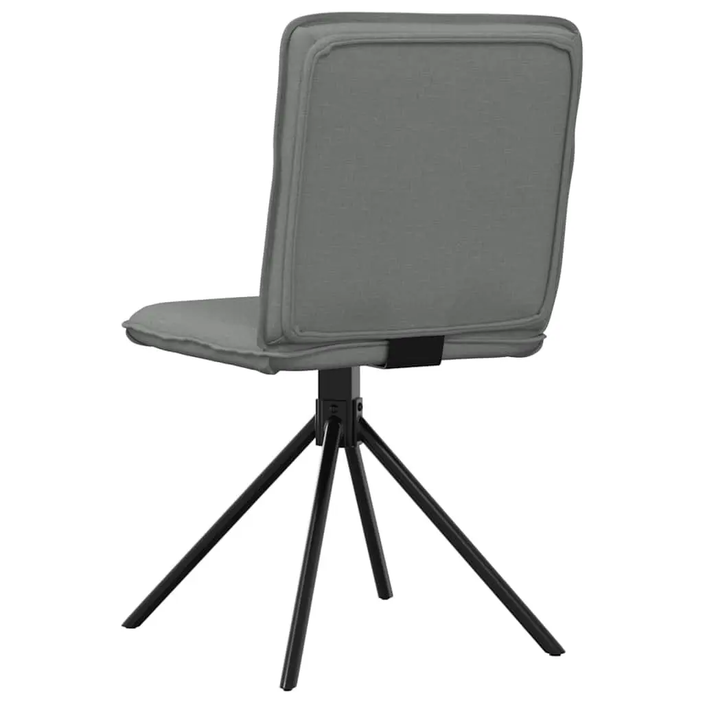 Dining Chairs 4 pcs Dark Grey Fabric Foam Padded Backrest