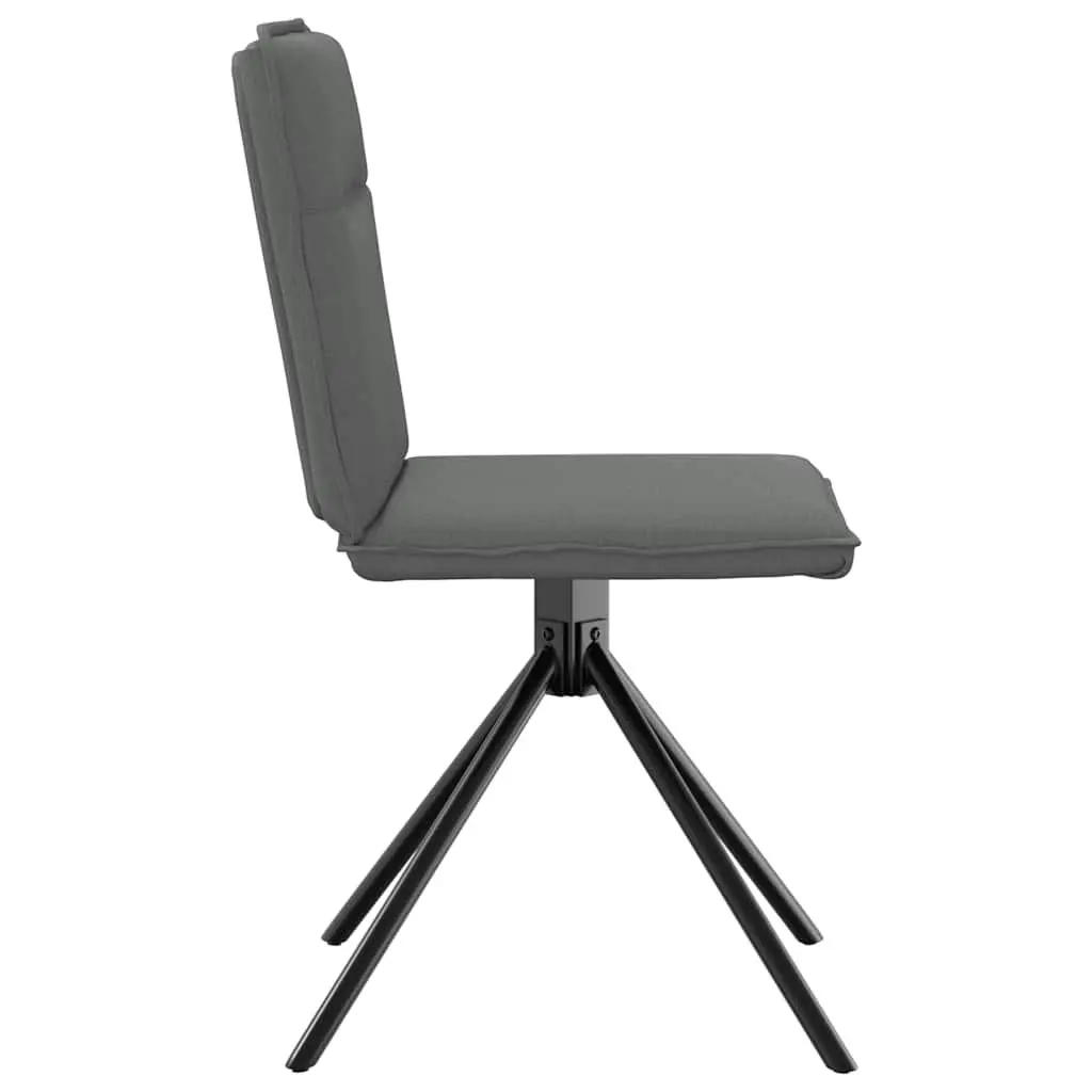 Dining Chairs 4 pcs Dark Grey Fabric Foam Padded Backrest